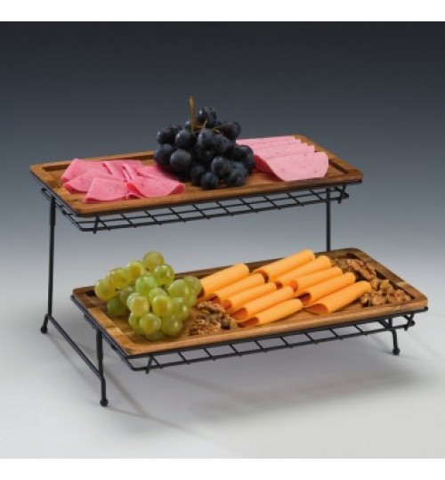 METAL AYAKLI AHŞAP TEŞHİR STANDI  35 X 35 H: 18 Cm